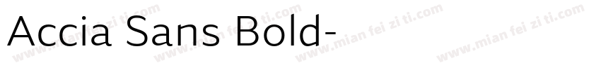 Accia Sans Bold字体转换
